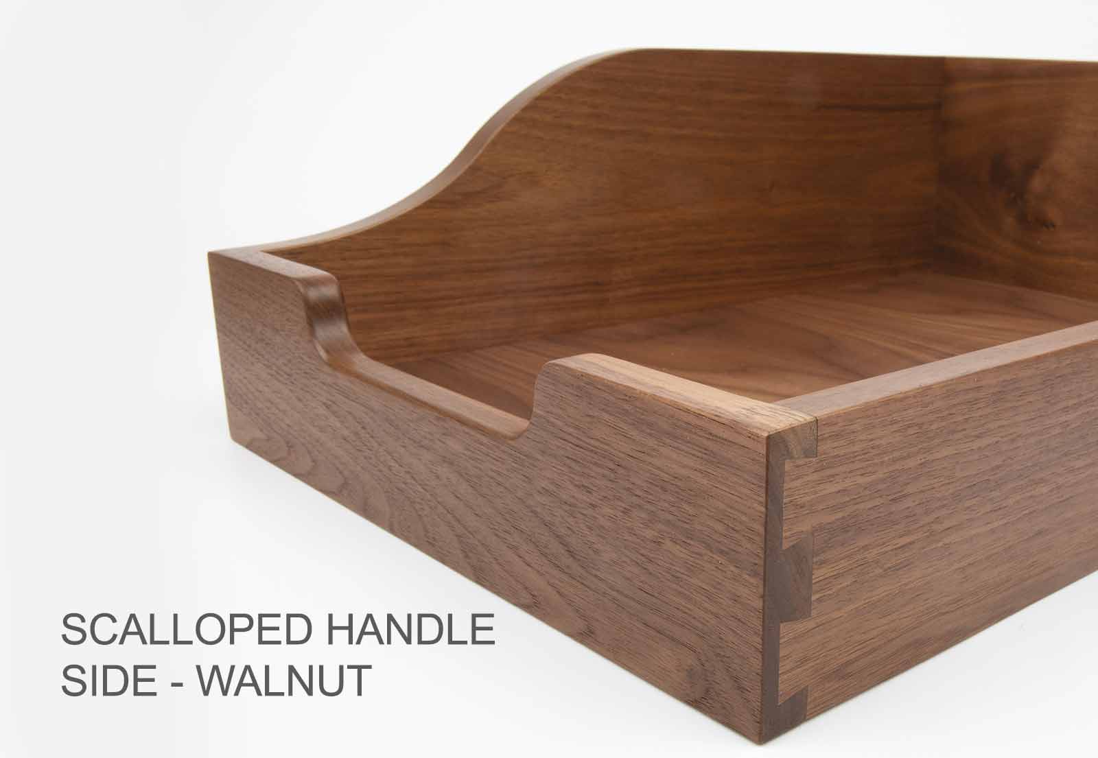 scalloped handle walnut