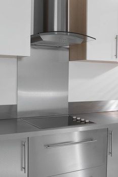 Splashback, Brushed Stainless Steel, 0.9 mm Thick