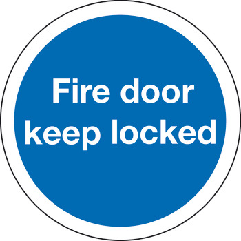 Fire Door Mandatory Sign, 1 mm Thick, Rigid Plastic