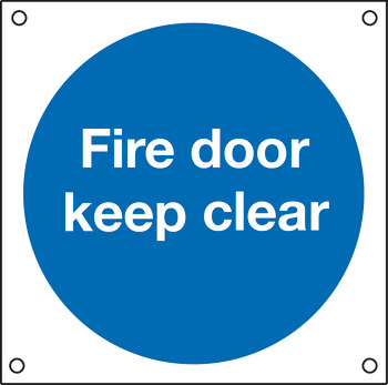 Fire Door Mandatory Sign, 1 mm Thick, Rigid Plastic