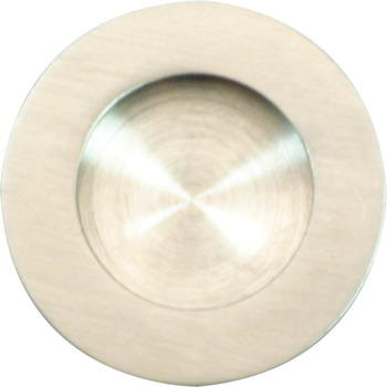 Pull Handle, Flush, Ø 65 mm, Stainless Steel