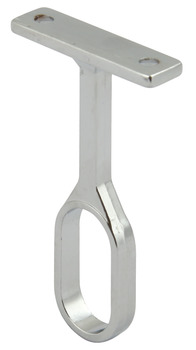 Rail Centre Support, Chrome, for use with Oval Wardrobe Rails 15 mm Wide