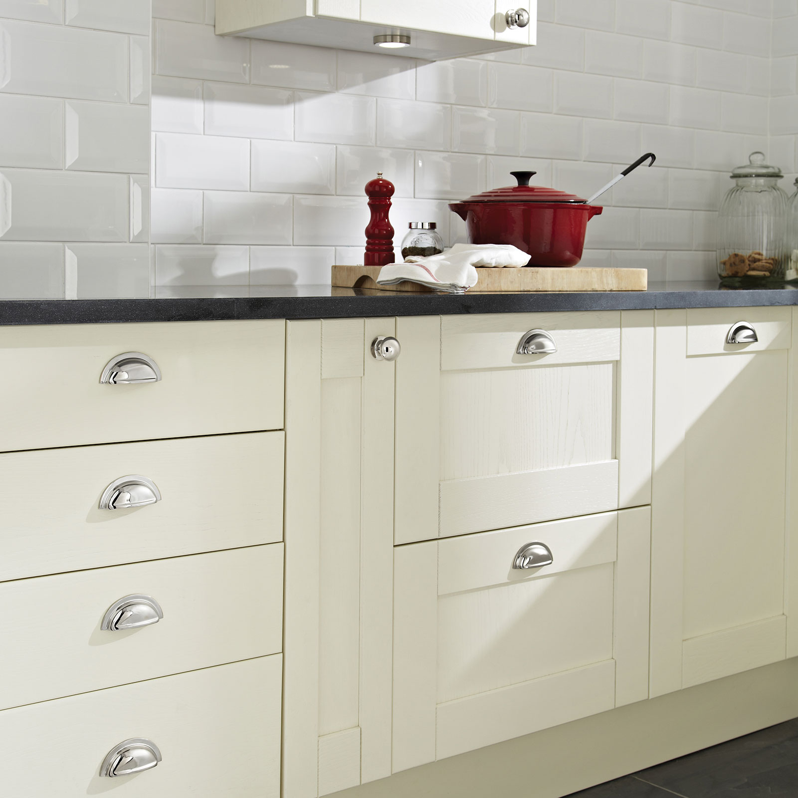 Hafele Graf Knob Polished Chrome Kitchen Cabinet Drawer Cupboard Pull Handle 