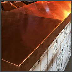 Copper worktops