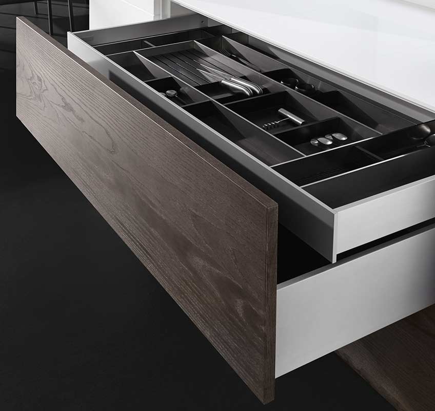 Internal kitchen drawer inserts