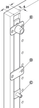 Bar Guide, for Screw Fixing, Steel