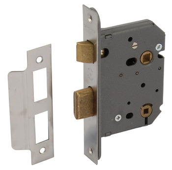 Bathroom Lock, Mortice, Fiscal, Case Size 76 mm, Steel