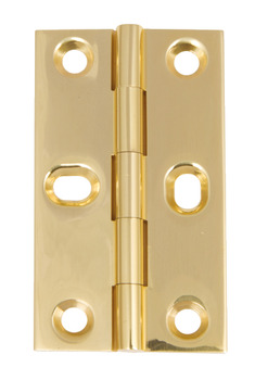 Butt Hinge, with Elongated Screw Holes, Brass, 64 x 35 mm