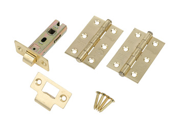 CE7 Mortice Latch Bolt, with 3 Hinge Pack