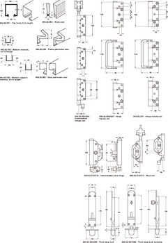 Complete Set, with Tracks, for Folding Patio Doors, Slido Fold 100-U