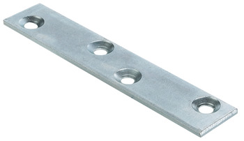 Connecting Plate, Screw Fixing, with Four Screw Holes, Steel