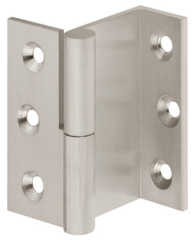 Cranked Hinge, for Butting, Overlay Doors, Brass