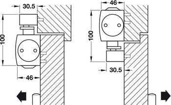 Door Closer, Overhead Rack and Pinion, Guide Rail, Aluminium Body, TS 5000
