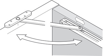 Door Holder, Overhead, for Outward Opening Doors, Steel and Plastic