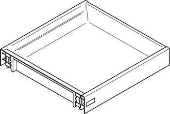 Drawer, Moulded Plastic, Depth 430 mm, for Dynamic Runners