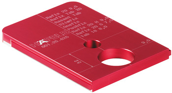 Drill Guide, Häfele Red Jig, for Rafix 20, Tab 18, OneFix