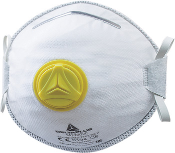 Dust Mask, Disposable, Fine-Dust, P2, with Valve