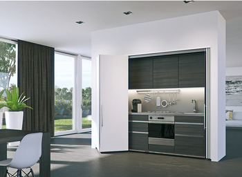 Fitting Set, for Folding and Pivoting Cabinet Doors, Soft Closing, Hawa-Folding Concepta 25