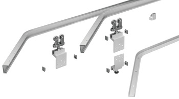 Fitting Set, for Sliding Stacking Cabinet Doors, Hawa-Aperto 40/F