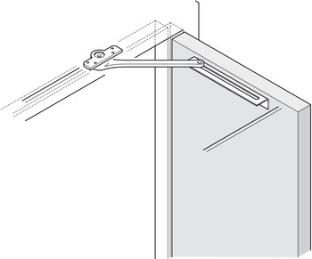 Friction Stay, Surface, Overhead, to Prevent Door Opening Beyond 90°, Steel