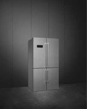 Fridge-Freezer, Freestanding, American Style, Four Door with Convertible Compartment, with LCD Touch Display, Smeg