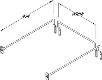 Gallery Rail Set, to Make Standard Drawer into a High Sided Drawer, Steel