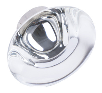 Knob, Zinc Alloy & Glass, Ø 44 mm, Glacio