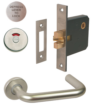 Lever Handle, Indicator and Lock Set, with Large Safety Pattern Lever Handle