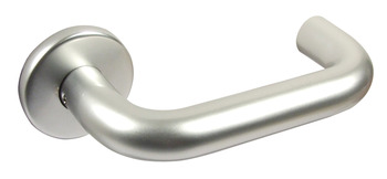 Lever Handles, Safety, Sprung, on Round Roses, Ø 20/22 mm, Aluminium