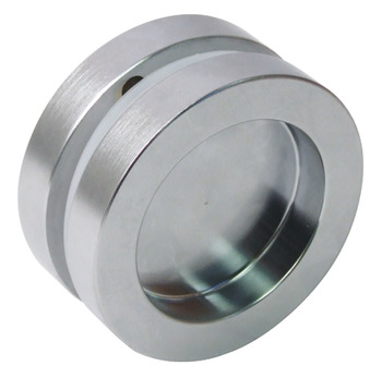 Pull Handle, Flush, Ø 65 mm, for Sliding Glass Doors 8-12 mm Thick, Brass