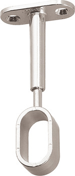 Rail Centre Support, Height Adjustable, for use with Oval Wardrobe Rails 15 mm Wide