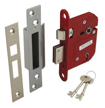 Sashlock, Mortice, Security 5 Lever, Steel and Zinc Alloy, 'Fortress'