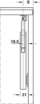 Single Door Flap Fitting, Individual Set for One-Sided Application, Free Flap H 1.5