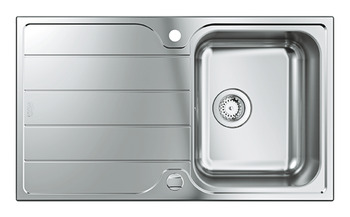 Sink, Single Bowl with Drainer, Grohe K500