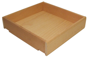 Solid Beech Drawer, Height 100-140 mm, Flat Packed with Beech Plywood Base