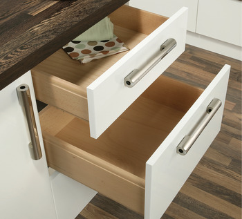 Solid Beech Drawer, Height 100-140 mm, Flat Packed with Beech Plywood Base