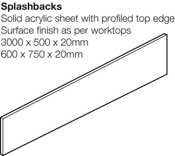 Splashback, Solid Surface, Marmo Blanco, Apollo® Slab Tech