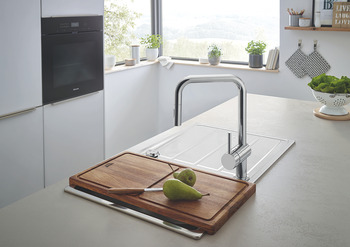 Tap, Single Lever Mixer, Pull Out Spray, U-Spout, Grohe Vento