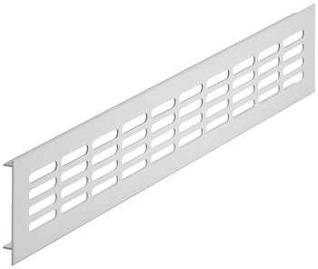 Ventilation Grille, for Recess Mounting with 40 x 7.5 mm Oval Slots Arranged in Parallel