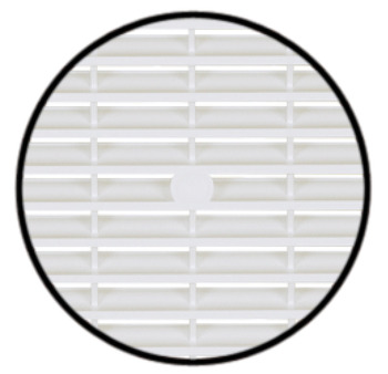 Ventilation Grille, for Recess Mounting, with Flanged Rim, 154 x 154 mm, Plastic