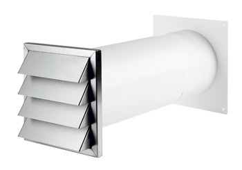 Wall Vent System, Stainless Steel, with Blind, System 125/150
