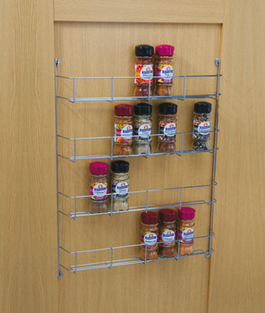 Spice and Packet Rack, Four Tier, Linear Wire, Depth 55 mm