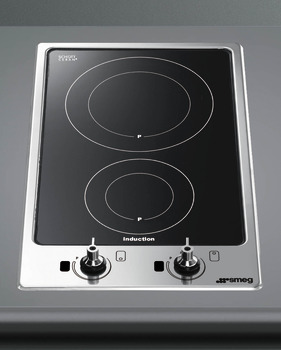 Hob, Induction, Ultra Low Profile, Domino, 310 mm, Smeg Classic