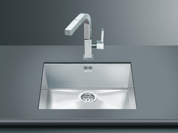 Häfele Sink under mount Single Bowl Smeg Quadra VSTQ50-2 Stainless steel sink 