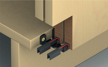 Track Stopper, for Sliding Cabinet Doors, Hawa