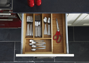 Wooden Expanding Cutlery Insert, for Drawer Depth 440-500 mm, eXTray