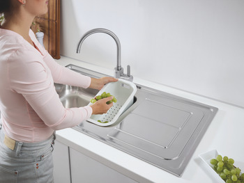 Sink, 1.5 Bowl with Drainer, Grohe K300