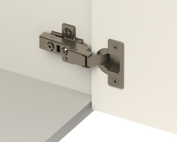 Concealed Cup Hinge, 110° Integrated Soft Close, Half Overlay Mounting, with Standard Depth Adjustment, Häfele Smuso