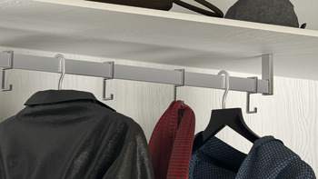 Rail End Support, Under Shelf Fixing, for use with Square Wardrobe Rails
