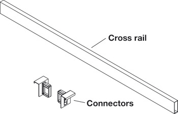 Cross Rails and Connectors, for Vionaro Drawer Systems